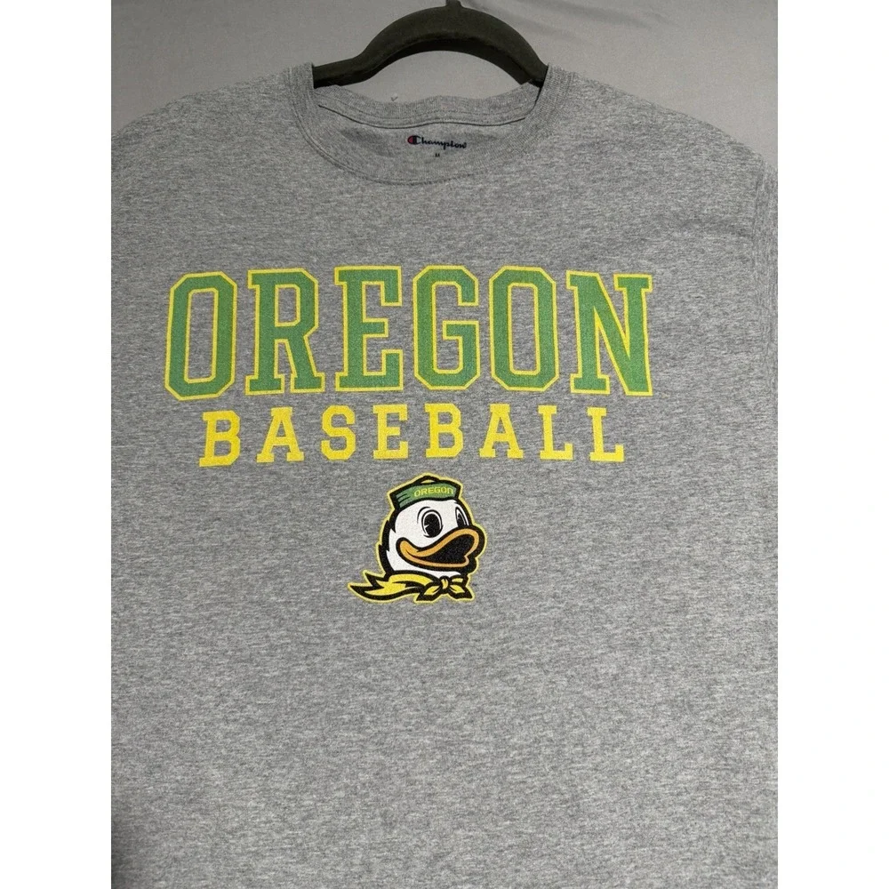 Champion gray Tee, Oregon baseball, ducks, men's medium T-shirt - Picture 2 of 5